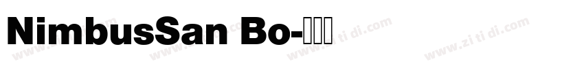 NimbusSan Bo字体转换